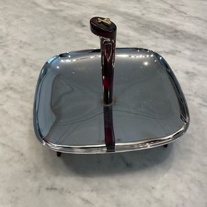 Mid-Century Modern Stainless Steel Serving Dish